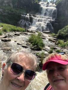 Mom and Carolynn at the falls.